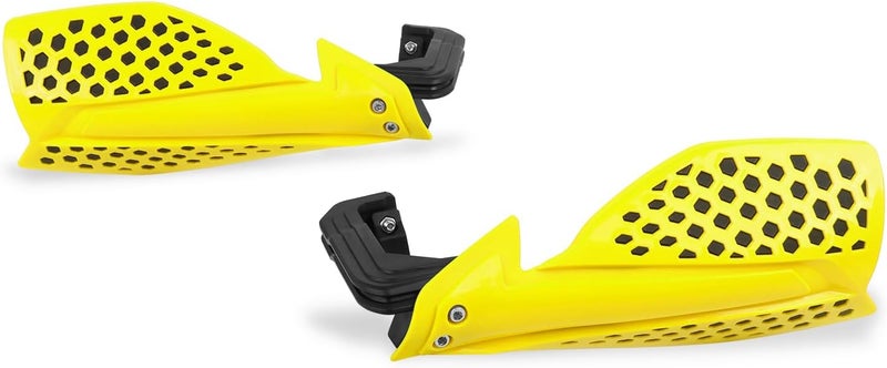 HAONEL Universal Dirt Bike Handguards 7/8" 22mm Plastic Motorcycle Handlebar Lever Hand Protector Accessories for Off-Road Motocross Enduro ATV Pit Bike(Yellow and Black) - Image 1